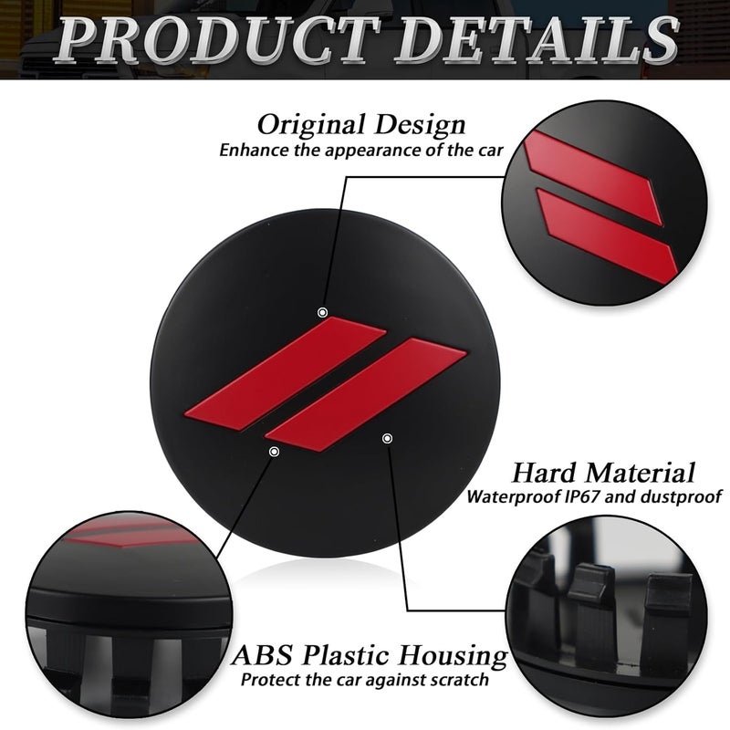 BINQIGOO 4pcs 63mm 2.5 inches Slash Wheel Center Cap Covers Fit for Dodge Charger Durango Dart 2015-2020 Jeep/Chrysler - Image 4